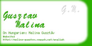 gusztav malina business card